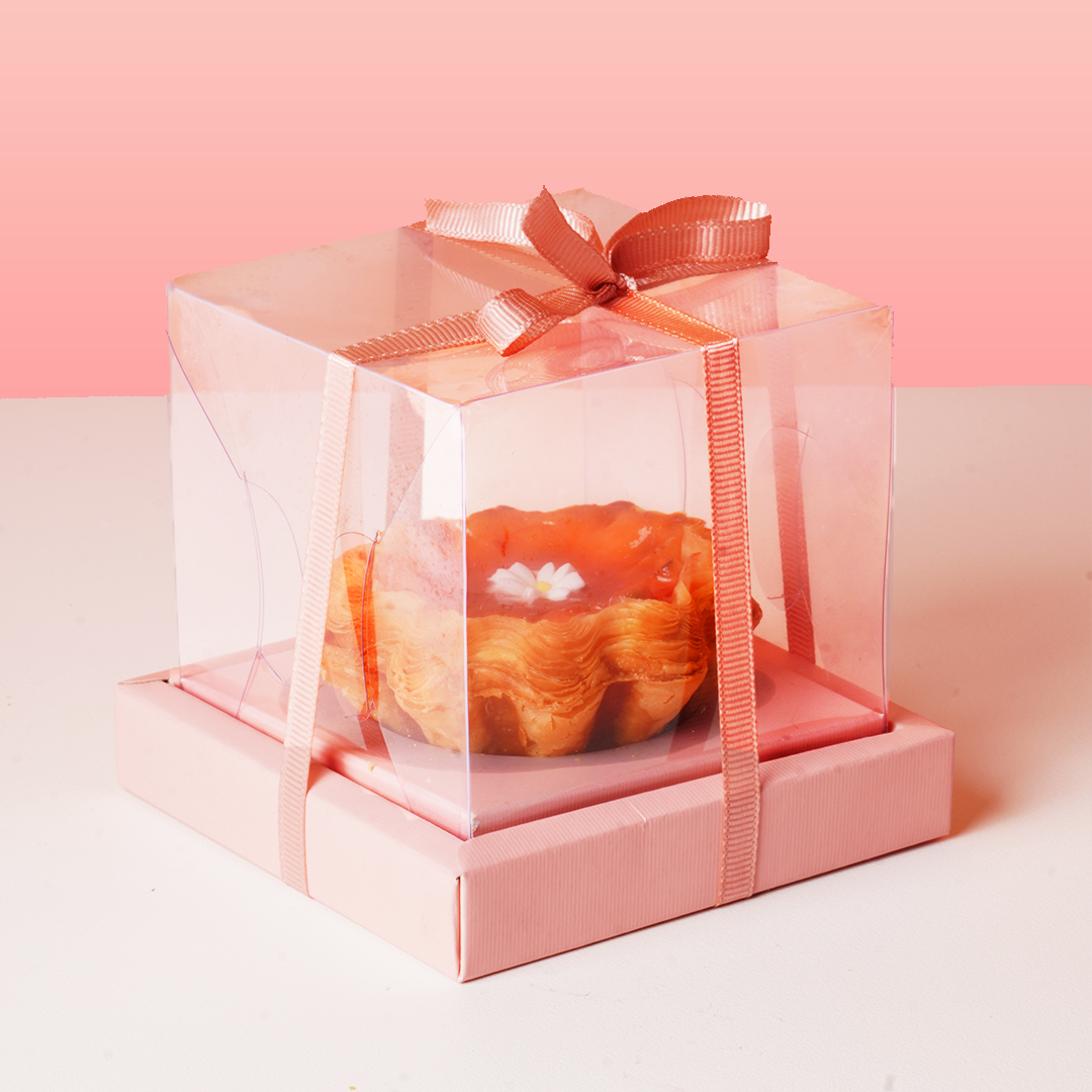 Strawberry Mochi Egg Tart